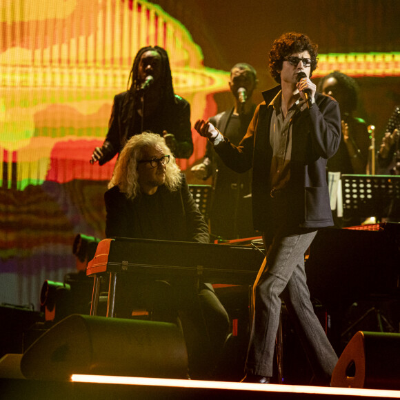 Exclusif - Adrien Gallo - Concert hommage à Johnny Hallyday "Que je t'aime" à l'AccorHotels Arena Paris Bercy à Paris. Le 14 septembre 2021 © Borde-Jacovides-Moreau / Bestimage  Exclusive - No Web No Blog pour Belgique et Suisse 