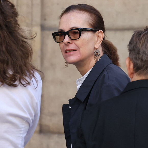 Carole Bouquet - Arrivées des célébrités aux obsèques de Jane Birkin en l'église Saint-Roch à Paris. Le 24 juillet 2023 © Jacovides-KD Niko / Bestimage 