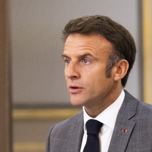 Le président de la République Emmanuel Macron - Premier conseil des ministres du vendredi 21 juillet 2023 au Palais de l'Elysée à Paris, à l'issue du remaniement ministériel © Jean-Baptiste Autissier / Bestimage