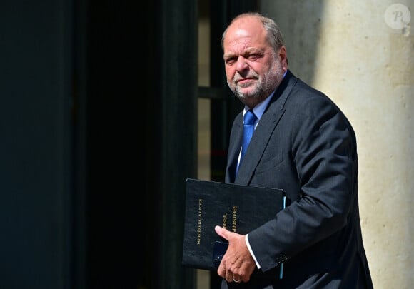 Éric Dupond-Moretti, garde des Sceaux, ministre de la Justice - Arrivées au conseil des ministres au palais présidentiel de l'Elysée à Paris, France, le 21 juillet 2023. La présidence française a officialisé le remaniement du gouvernement français le 20 juillet 2023 avec huit nouveaux membres d'un gouvernement qui compte 41 ministres au total. 