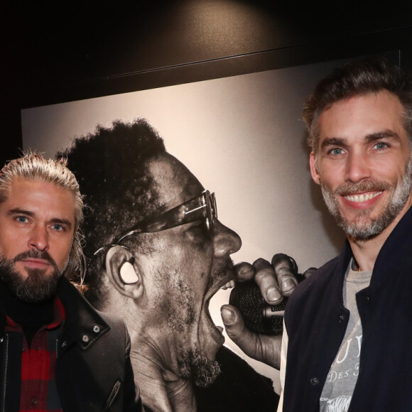 Exclusif - Anthony Dupray, Gianni Giardinelli - Le photographe et comédien Gianni Giardinelli expose des photos inédites du groupe NTM, qu'il a pu suivre pendant leur dernière tournée au niveau -1 du Forum des Halles à Paris le 19 février 2020. La visite guidée de l'exposition a été suivie par un showcase de 2 heures au centre culturel Hip Hop. © Cyril Moreau/Bestimage  (No Web - pour suisse et Belgique) 