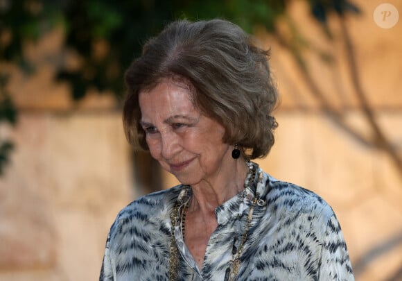 Sophie de Grèce - Réception au palais de Marivent, à Palma de Majorque. Le 3 août 2023.