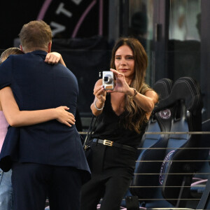 Harper Beckham et Lionel Messi lors des quarts de finale au DRV PNK Stadium à Fort Lauderdale. ©Backgrid USA / Bestimage