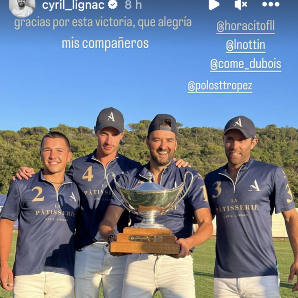 Cyril Lignac remporte une victoire de polo à Saint-Tropez. Instagram