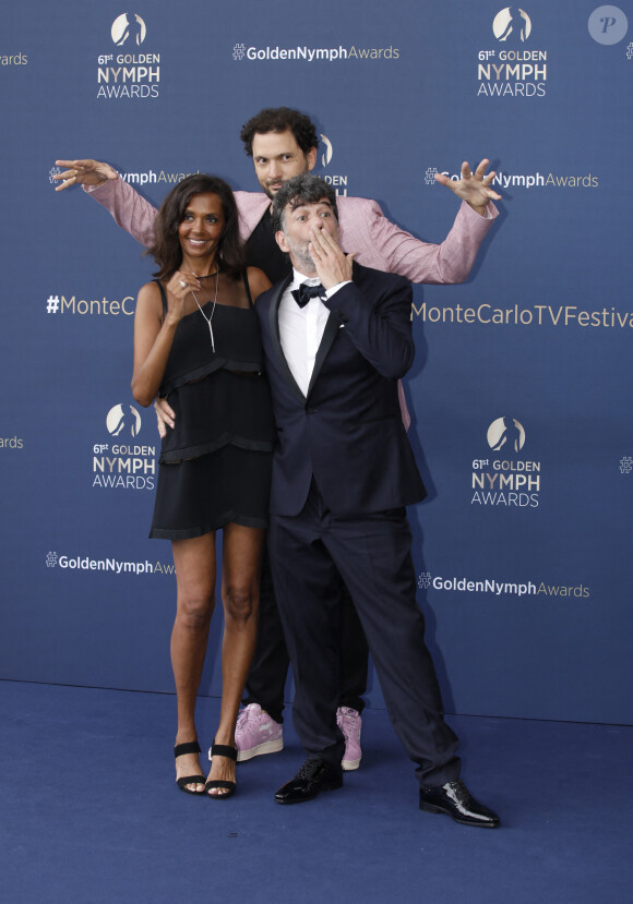 Eric Antoine, Stéphane Plaza et Karine le Marchand - Cérémonie de clôture du 61ème Festival de Télévision de Monte Carlo le 21 juin 2022. © Denis Guignebourg/Bestimage 