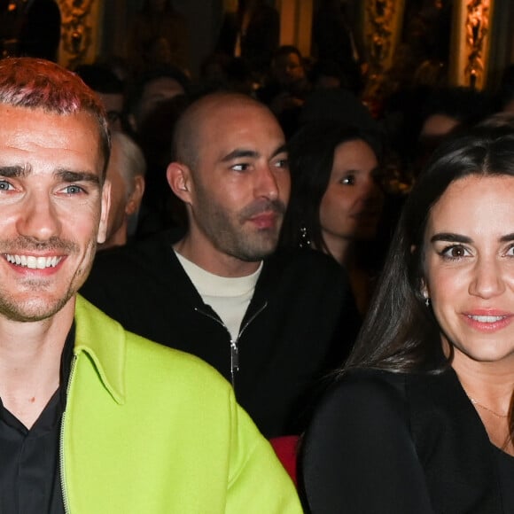 Antoine Griezmann et sa femme Erika Choperena - Inauguration de la statue de cire de "Antoine Griezmann" au musée Grévin à Paris le 6 mars 2023. © Coadic Guirec/Bestimage