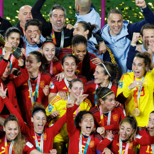 Letizia d'Espagne et sa fille Sofia ont assisté à la finale de la Coupe du monde de football féminin, remportée par l'Espagne contre l'Angleterre (1-0).© Sydney Low/ZUMA Press Wire/Bestimage