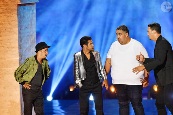 Exclusif - Booder, Jamel Debbouze, Wahid Bouzidi et Paul Seré - Festival "Marrakech du Rire 2018" à Marrakech, Maroc, le 24 juin 2018. © Rachid Bellak/Bestimage