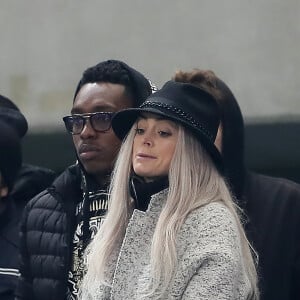 Mélanie Da Cruz (Enceinte, compagne du footballeur Anthony Martial)- People dans les tribunes du Stade de France lors du match de football amical France - Colombie à Saint-Denis le 23 mars 2018. © Cyril Moreau/Bestimage