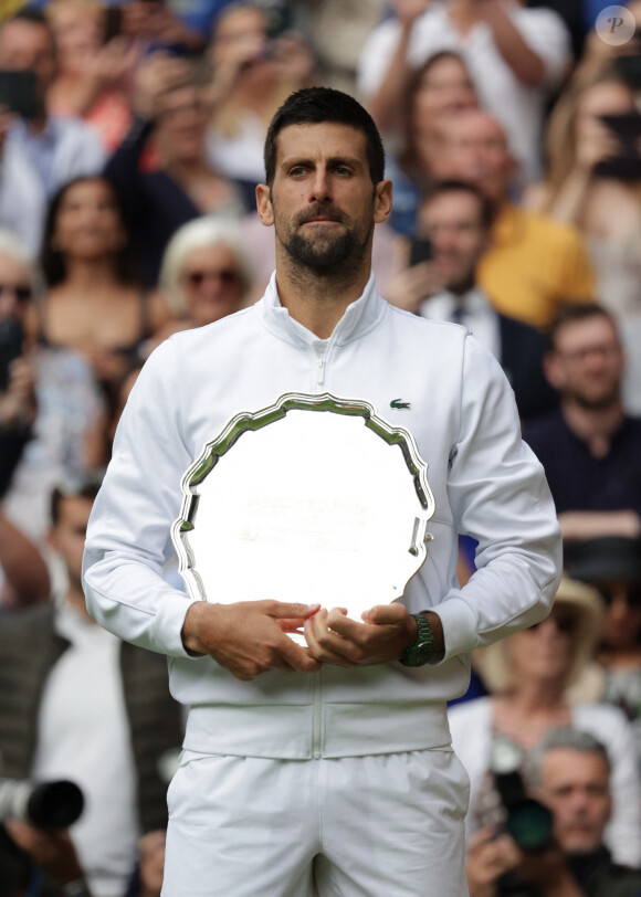 Novak Djokovic sur le tournoi de Wimbledon, le 16 juillet 2023. (Credit Image: © John Patrick Fletcher/Action Plus Sports via Zuma Press/Bestimage)