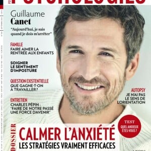 Guillaume Canet en couverture du magazine "Psychologies" pour son numéro de septembre 2023. 