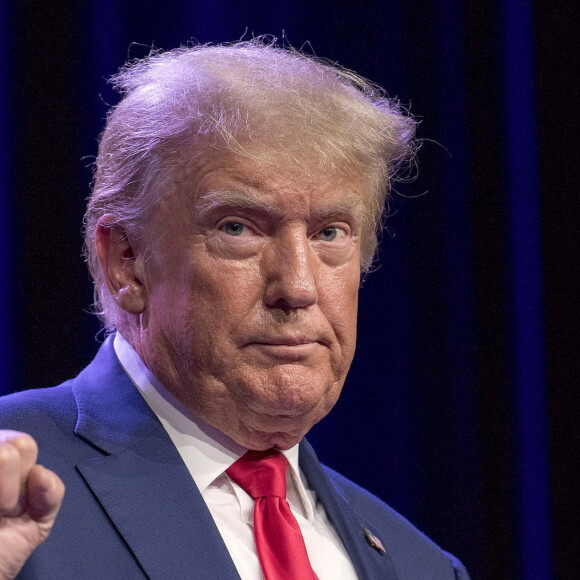 Donald Trump est empêtré dans des ennuis judiciaires.
Donald Trump - Congrès républicain de l'Iowa, Des Moines, USA © Brian Cahn/Zuma Press/Bestimage)