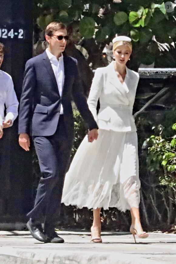 Ivanka Trump et son mari Jared Kushner se rendent à la synagogue à Miami le 10 juin 2023. 