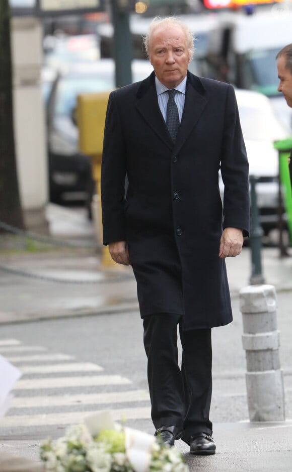 Brice Hortefeux - Obsèques de Andrée Sarkozy (mère de N.Sarkozy), dite Dadue née Andrée Mallah, en l'église Saint-Jean-Baptiste à Neuilly-Sur-Seine. Le 18 décembre 2017  Funerals of the mother of the former french president N.Sarkozy in Neuilly-sur-Seine, France. On december 18th 2017 