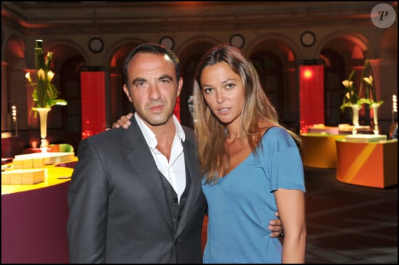 Nikos Aliagas et SANDRINE Quétier - Cocktail de rentrée de  TF2 au Palais Brongniart à Paris. ©Rachid Bellak/ Bestimage