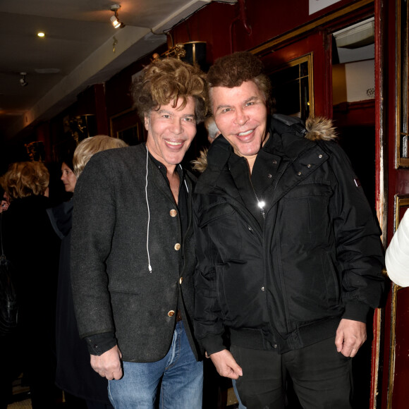 Exclusif - Les frères Igor et Grichka Bogdanov (Bogdanoff) - Soirée autour de la pièce de théâtre "Les fantômes de la rue Papillon" organisée par Les amis d'Elnet au théâtre du gymnase à Paris le 26 avril 2017. © Erez Lichtfeld / Bestimage