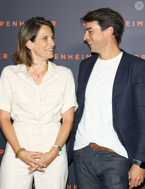 Claire Fournier et son mari Julian Bugier - Première du film "Oppenheimer" au Grand Rex à Paris le 11 juillet 2023. © Coadic Guirec/Bestimage 