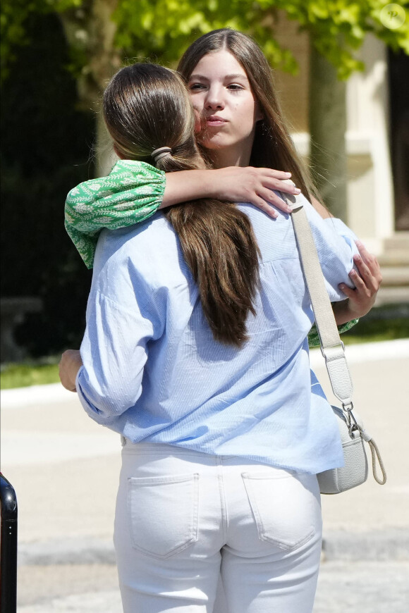 Leonor et Sofia d'Espagne - La princesse héritière Leonor entre à l'Académie Militaire de Saragosse le 17 août 2023.