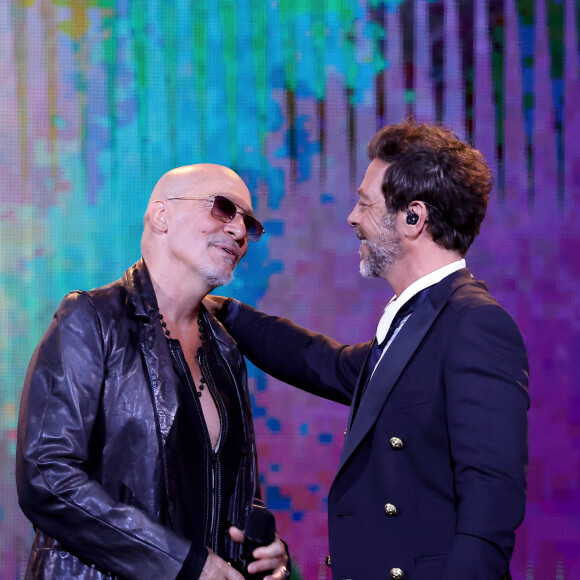 Exclusif - Florent Pagny et Christophe Maé - Enregistrement de l'émission "Avec Florent, tout le monde ELA" à La Seine Musicale à Paris, diffusée le 1er septembre à 21h10 sur TF1 © Cyril Moreau-Dominique Jacovides / Bestimage 