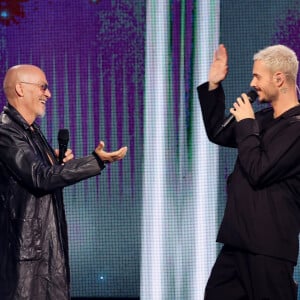 Exclusif - Florent Pagny et M. Pokora (Matt Pokora) - Enregistrement de l'émission "Avec Florent, tout le monde ELA" à La Seine Musicale à Paris, diffusée le 1er septembre à 21h10 sur TF1 © Cyril Moreau-Dominique Jacovides / Bestimage 