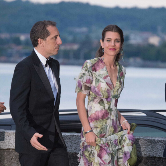 Charlotte Casiraghi et son compagnon Gad Elmaleh - Arrivées pour la soirée de mariage de Pierre Casiraghi et Beatrice Borromeo au château Rocca Angera (château appartenant à la famille Borromeo) à Angera sur les Iles Borromées, sur le Lac Majeur, le 1er août 2015. 