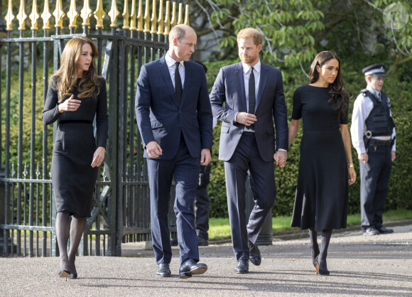 Le prince de Galles William, la princesse de Galles Kate Catherine Middleton, le prince Harry, duc de Sussex, Meghan Markle, duchesse de Sussex