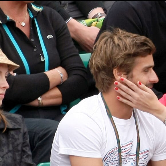 ARNAUD CLEMENT ET NOLWENN LEROY - HUITIEME JOURNEE DU TOURNOI DES INTERNATIONAUX DE TENNIS DE ROLAND GARROS 2010