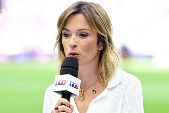 Isabelle Ithurburu ( journaliste ) - - Rugby - Le XV de France affrontait l’Australie (41-17) au Stade de France, pour sa dernière rencontre de préparation avant le match d’ouverture du Mondial contre la Nouvelle-Zélande le 27 aout 2023.