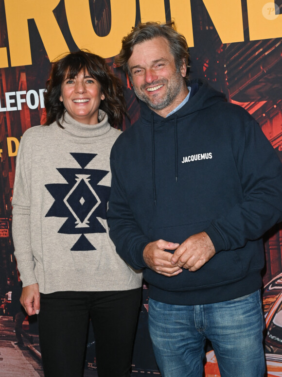 Estelle Denis et son compagnon Marc Thiercelin - Avant-première du film "Mon héroïne" au cinéma UGC Normandie à Paris le 12 décembre 2022. © Coadic Guirec/Bestimage