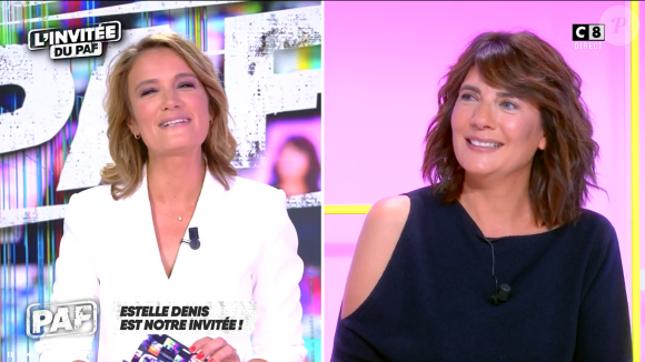 Estelle Denis dans "Paf", émission présentée par Pascale de la Tour du Pin, sur "C8".