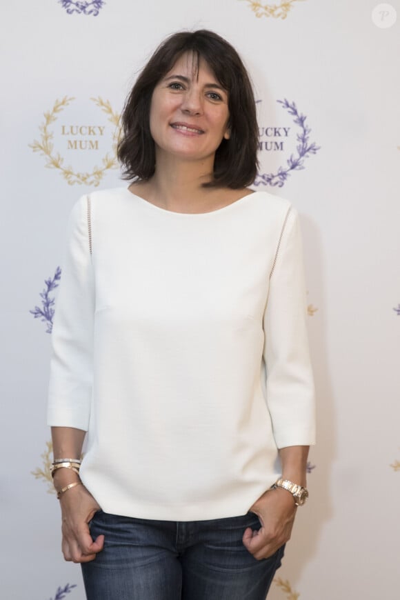 Exclusif - Estelle Denis au cocktail organisé pour le lancement de "Lucky Mum". Paris, le 10 mai 2017. © Olivier Borde-Guirec Coadic/Bestimage 