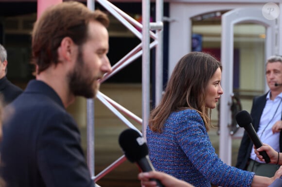 Benjamin Lavernhe et sa compagne Rebecca Marder - Première du film "Le Règne Animal" lors du 49e Festival du Cinéma Américain de Deauville, le 5 septembre 2023. © Denis Guignebourg/Bestimage