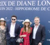 Guillaume de Tonquédec avec sa femme Christèle et leurs enfants Amaury et Victoire - Photocall du Prix de Diane Longines 2022 à Chantilly le 19 juin 2022. © Jack Tribeca / Bestimage