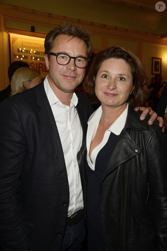 Guillaume de Tonquédec et sa femme Christèle - Générale de la pièce de théâtre "Le Mensonge" au théâtre Edouard VII à Paris, le 14 septembre 2015.