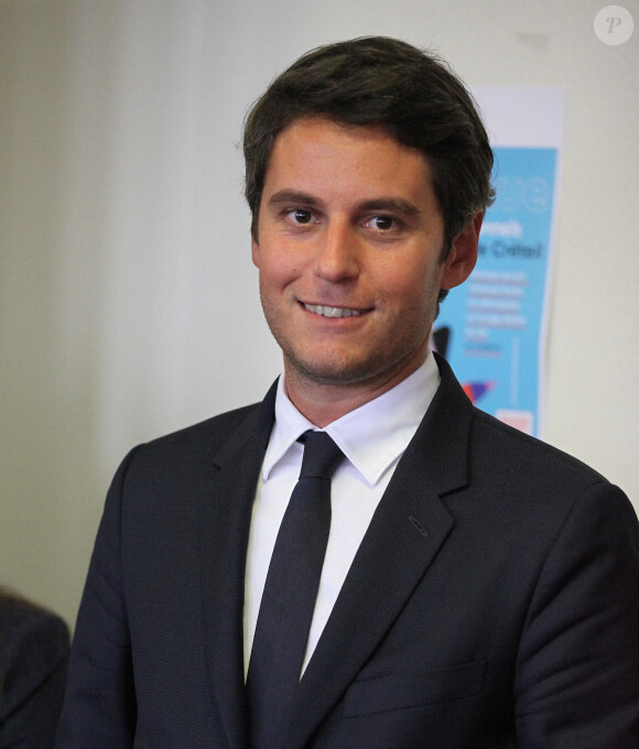 Gabriel Attal, ministre de l'Éducation nationale et de la Jeunesse en déplacement à l'Académie de Créteil le 31 aout 2023.
