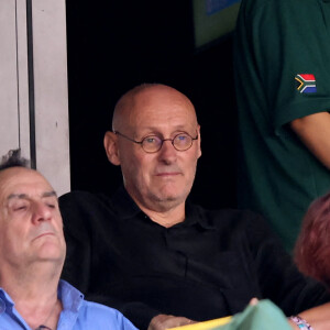 Bernard Laporte - Tribunes lors du match de rugby entre l'Afrique du Sud et l'Écosse (18-3) au stade Vélodrome à Marseille, le 10 septembre 2023. © Dominique Jacovides / Bestimage