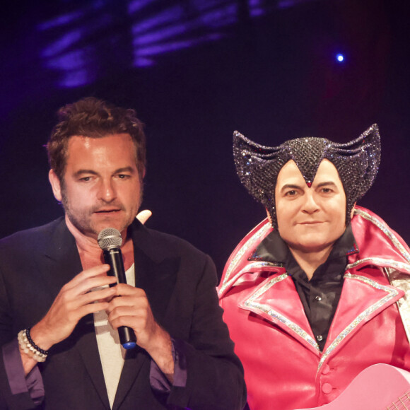 Matthieu Chedid - Inauguration de la statue de cire de Matthieu Chedid, le chanteur - M -, au musée Grévin. Paris, le 11 septembre 2023. © Jack Tribeca / Bestimage