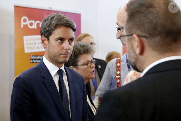 En attendant d'en savoir plus, de nombreuses personnes témoignent de leur écoeurement.
Gabriel Attal, ministre de l'Éducation nationale et de la Jeunesse, lors de la 47ème édition de la Compétition nationale des métiers organisée par WorldSkills France à Lyon le 16 septembre 2023. © Pascal Fayolle / Bestimage.