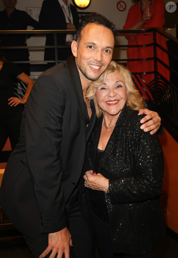 Exclusif - Jules Grison et Nicoletta - Concert "Et Maintenant", le spectacle hommage à Gilbert Bécaud interprété par Jules Grison avec la participation exceptionnelle de sa fille, Emily Bécaud à l'Olympia, Paris le 17 septembre 2023. © Coadic Guirec/Bestimage 