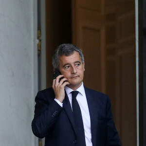 Le ministre de l'intérieur, Gérald Darmanin à la sortie du conseil des ministres, au palais de l'Elysée, à Paris, France, le 13 septembre 2023. © Stéphane Lemouton/Bestimage 