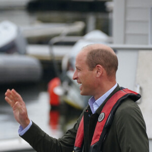 Le prince William en compagnie de bénévoles de l'association Billion Oyster Project sur l'Hudson River pendant sa visite de 2 jours à New York. Billion Oyster Project est un organisme à but non lucratif visant à restaurer les bancs d'huitres dans le port de New York au travers d'activités éducatives. New York le 18 septembre 2023
