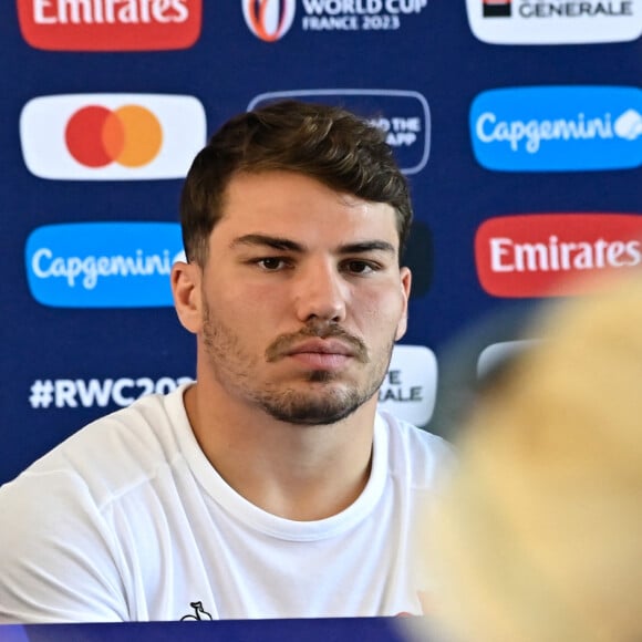 Antoine Dupont ( 9 - France ) - Conférence de presse de l'équipe de France de Rugby à Paris le 6 septembre 2023. © Federico Pestellini / Panoramic / Bestimage 