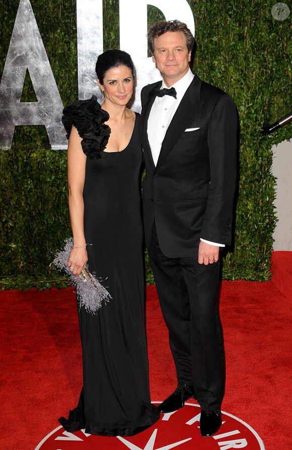 Colin Firth et sa femme à la soirée Vanity Fair le 7 mars à Los Angeles
