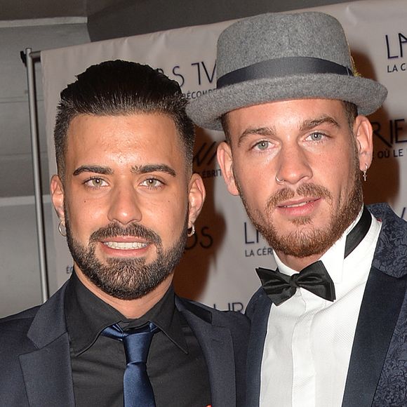 Vincent Queijo (Secret Story 7) et Raphaël (L'île des vérités 3) - Cérémonie des "Lauriers TV Awards 2015" à la Cigale à Paris, le 6 janvier 2015.