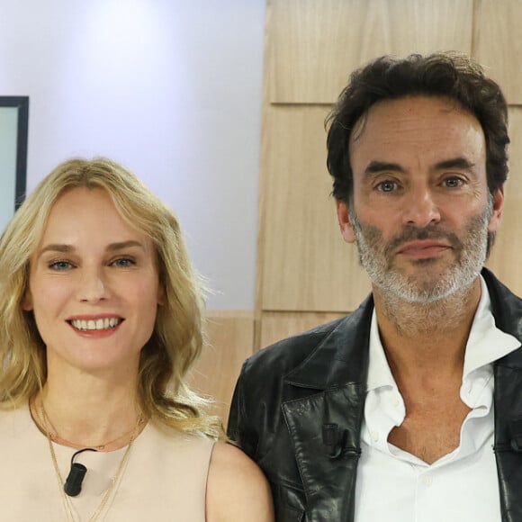 Exclusif - Diane Kruger, Anthony Delon lors de l'enregistrement de l'émission "C l'Hebdo" présentée par A.Casse à Paris le 29 septembre 2023. © Coadic Guirec / Bestimage