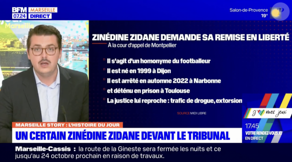 Zinedine Zidane vient de déposer une demande remise en liberté devant la cour d'appel de Montpellier
 
