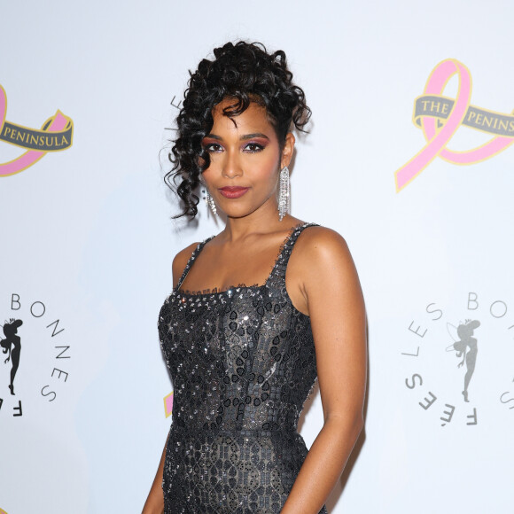 Clémence Botino (Miss France 2020) - Photocall du 4ème gala de charité de l'association "Les Bonnes Fées" à l'occasion de la campagne mondiale "Octobre Rose" à l'hôtel Peninsula, Paris le 5 octobre 2023. © Coadic Guirec/Bestimage