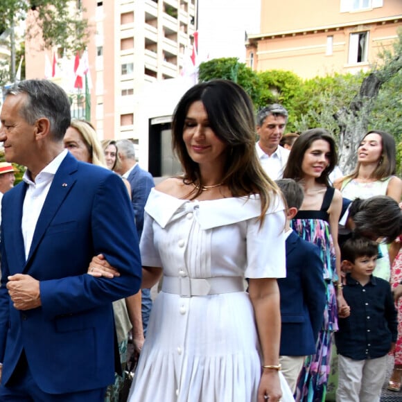 Le prince Albert II de Monaco, sa femme la princesse Charlene et leurs enfants, le prince héréditaire Jacques et la princesse Gabriella, accompagnés de Charlotte Casiraghi, de son fils Raphaël Elmaleh, de Dimittri Rassam, son mari et de leur fils Balthazar, entourés des membres du Conseil Municipal ont participé au traditionnel pique-nique des Monégasques " U Cavagnëtu " au parc Princesse Antoinette, à Monaco, le 9 septembre 2023. Après une messe célébrée par l'Archevêque de Monaco, tout le monde s'est retrouvé autour des inévitables barbajuans, accompagnés de pissaladières, de fougasses à l'anis et bien sûr de la socca. © Bruno Bebert / Bestimage