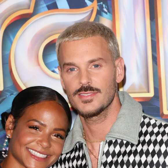 Christina Milian et son mari Matt Pokora (M.Pokora) - Avant-première du film "Les Trolls 3" au cinéma Gaumont Marignan à Paris. Le 11 octobre 2023 © Coadic Guirec / Bestimage 
