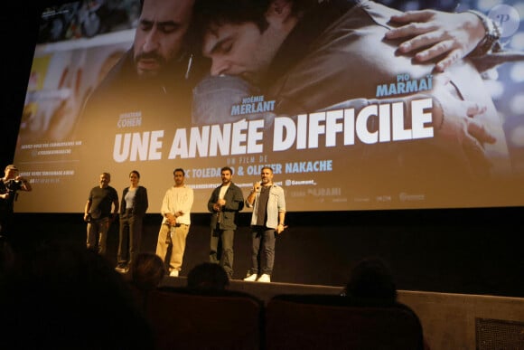 A l'affiche bientôt d'"Une année difficile", elle a abordé le sujet dans "Society"
Exclusif - Noémie Merlant, les réalisateurs Olivier Nakache et Eric Toledano, Pio Marmaï et Jonathan Cohen - Avant-Première du film "Une année difficile" à l'UGC Ciné Cité de Bordeaux, le 11 septembre 2023. © Jean-Marc Lhomer / Bestimage